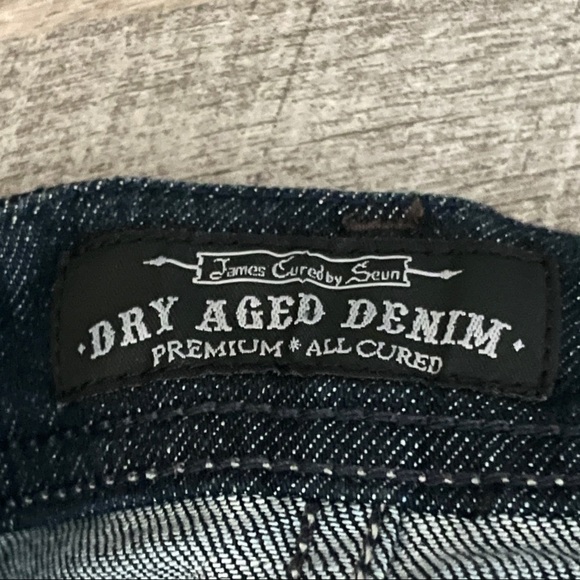 James Jeans Dry Aged Denim Mitch Tulsa Gold Dark Mini Skirt NWT Size 26 - Picture 8 of 11